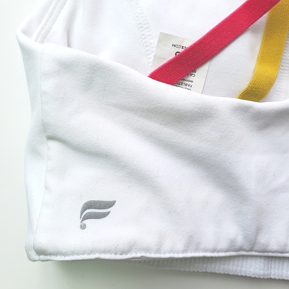 🥳HP🥳Fabletics | Kessler High Impact Racerback Sports Bra White/Plush Pink XXS - Picture 10 of 14